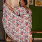 Lydia Wrap Dress in Pink Rose Bouquet Mesh