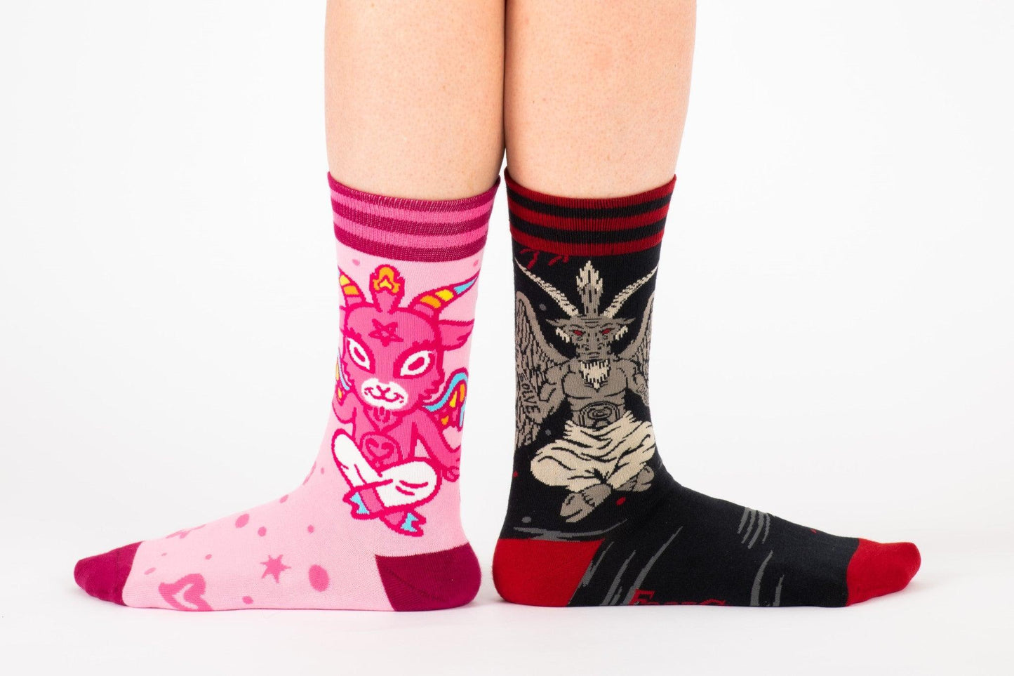 Cute Baphomet Goat Crew Socks