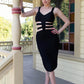 Bone Cutout Bandage Dress