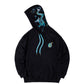 Flying Blue Dragon Embroidery Hoodie