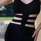 Bone Cutout Bandage Dress
