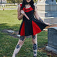 Slay Squad Sleeveless Dress - Black Bengaline Cheer-Inspired Dress with “Slay” Graphic (Sunnydale Edition)