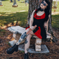 Slay Squad Sleeveless Dress - Black Bengaline Cheer-Inspired Dress with “Slay” Graphic (Sunnydale Edition)