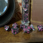 Pink and Black cat Dice set