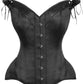 Black Satin Steel Boned Corset