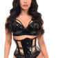 Black Patent and Nude Mesh Mini Cincher