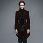Crimson Moon Embroidered Gothic Coat