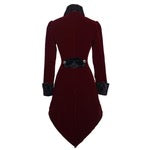 Crimson Moon Embroidered Gothic Coat