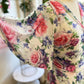 Lydia Wrap Dress in Pink Rose Bouquet Mesh