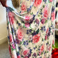Lydia Wrap Dress in Pink Rose Bouquet Mesh