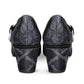 Chocolaticas® Mid Heels Black Tudor Women's Mary Jane Pump