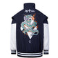 Blue Resting Dragon Embroidery Varsity Jacket