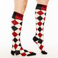 Haunting Harlequin Knee High Socks