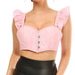 Soft Pink Eyelette Bustier