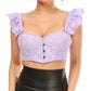 Pastel Purple Eyelet Bustier