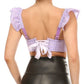 Pastel Purple Eyelet Bustier