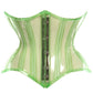 Green Vinyl  Clear Underbust Corset